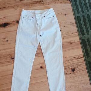 PAIGE Women's White Skinny Jeans